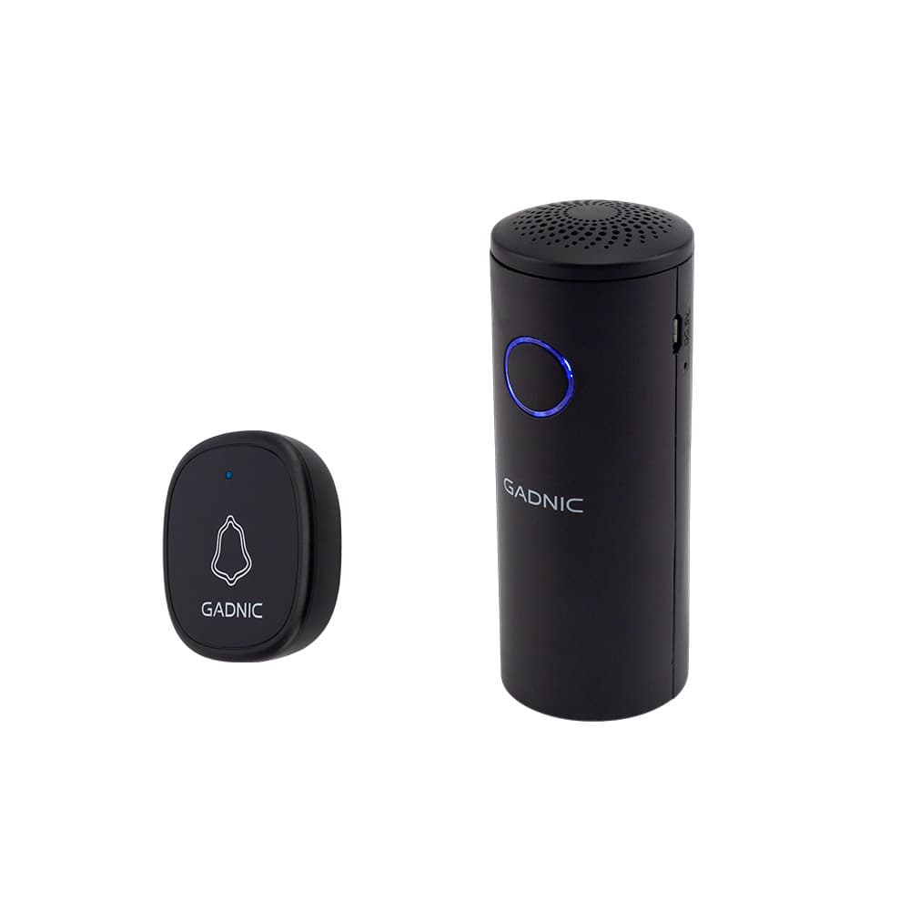 Timbre Portatil Gadnic Inalambrico Con 39 Melodias Volumen Regulable Alcance De 300 Metros