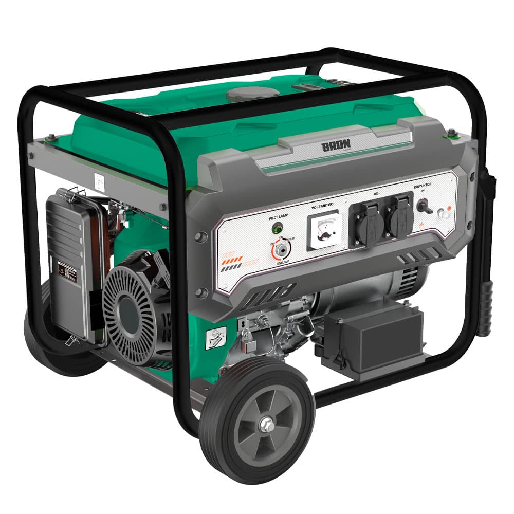 Grupo Electrógeno Bron By Gadnic Generador Motor 4 Tiempo 7500W Tanque 25 Litros Gasolina 16 HP