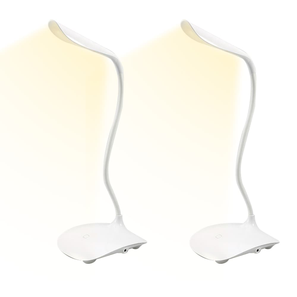 Kit X2 Lamparas De Escritorio Led Gadnic Regulable Flexible Control Tactil 