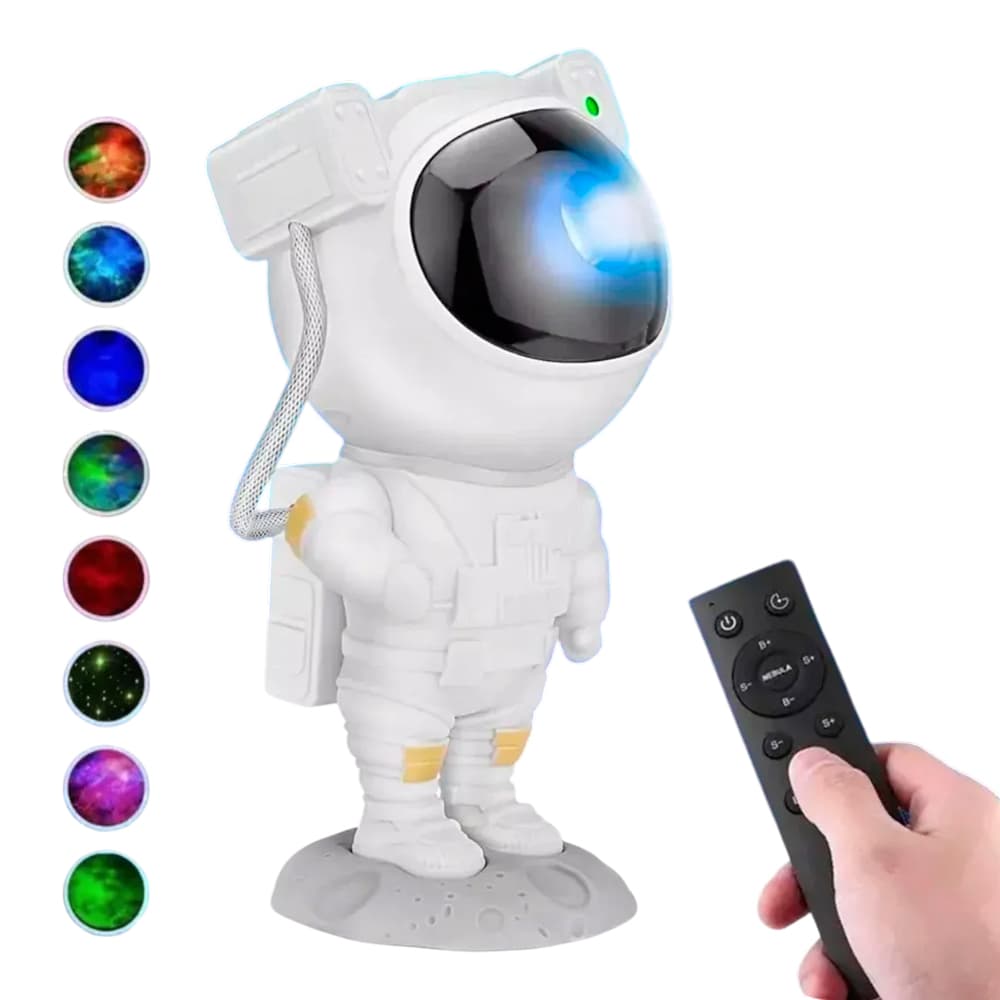 Velador Proyector Astronauta Galaxia Gadnic Lámpara 7 Colores LED 5W