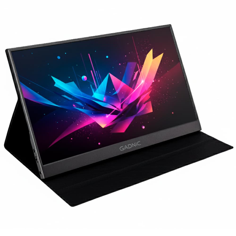 Monitor Portatil Gadnic 15.6 IPS Full HD 1920x1080 60Hz USB C Mini HDMI Parlantes Integrados