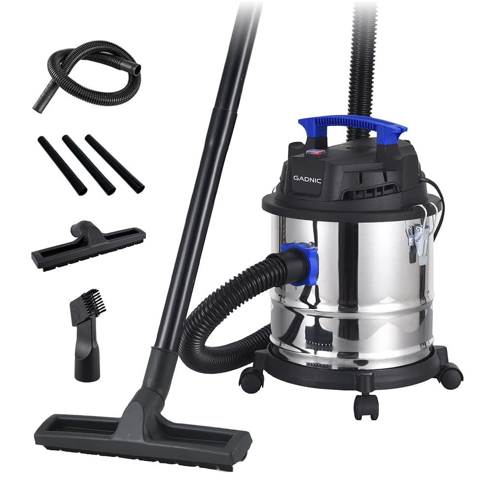 Aspiradora de Tacho Gadnic 20L 1200W Para Polvo y Liquido Soplado Presión 16 kPa