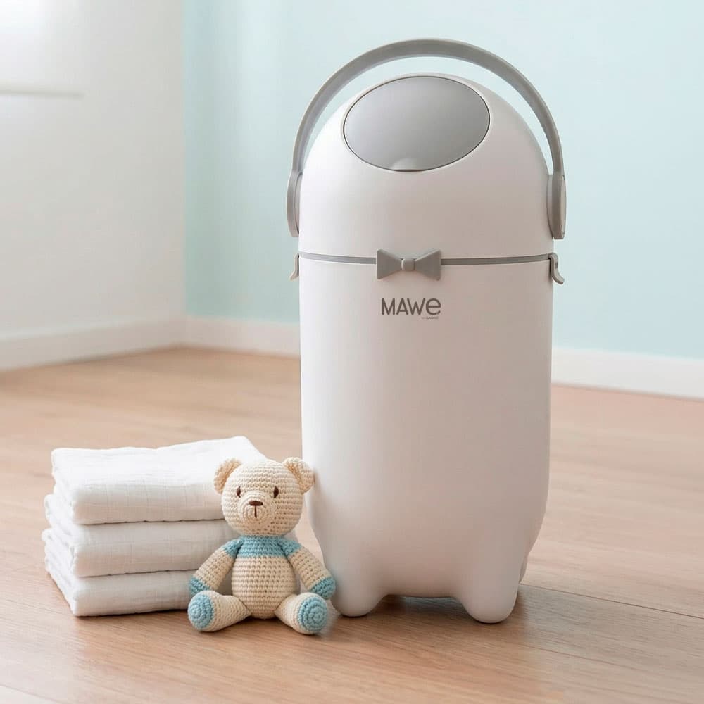 Tacho Para Pañales Mawe By Gadnic Cesto Antiolor Contenedor Hermetico Capacidad 12L Compacto
