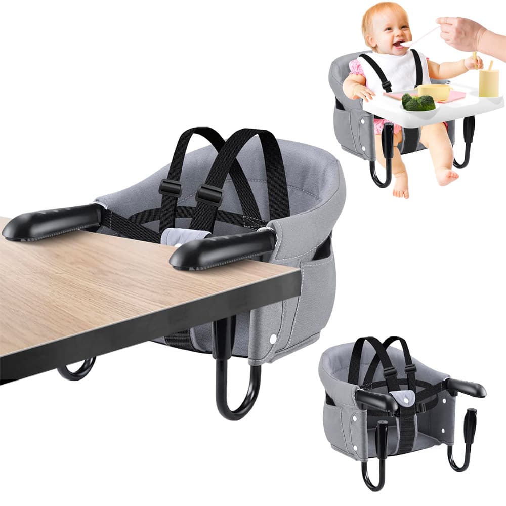 Silla De Comer Encastrable Gadnic Para Bebe Con Bandeja Arnés 5 Puntos Plegable Acero Tela Oxford