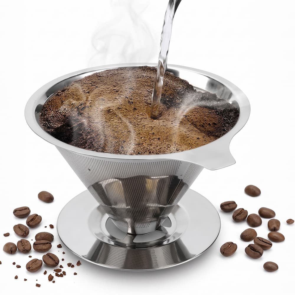 Soporte Filtro De Cafe Gadnic Acero Inoxidable
