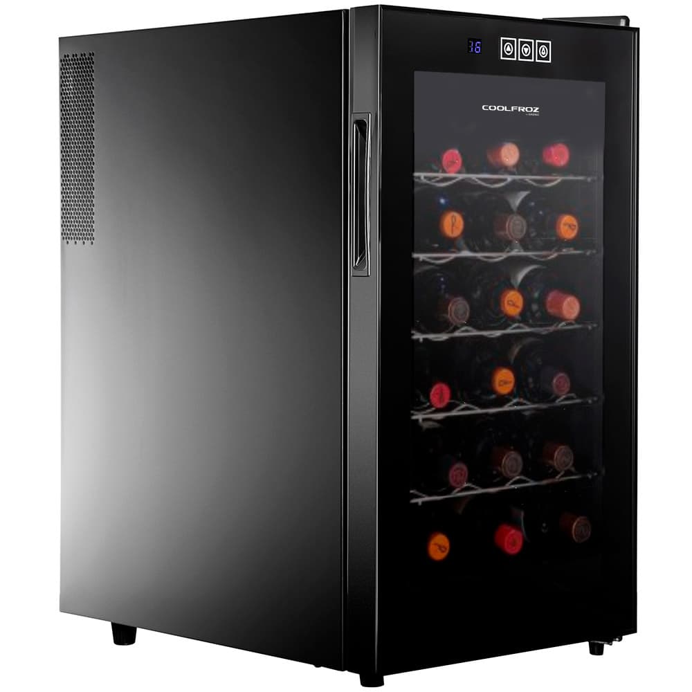 Cava De Vino Coolfroz By Gadnic 18 Botellas Termoelectrica Display Touch LED Vidrio Templado