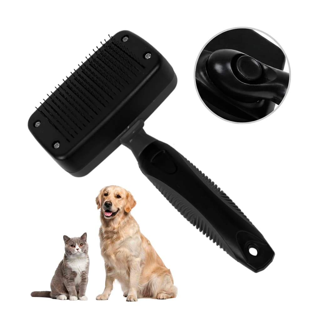 Cepillo Removedor De Pelo Para Mascotas Gadnic Con Limpieza Automática Cerdas De Acero Inoxidable