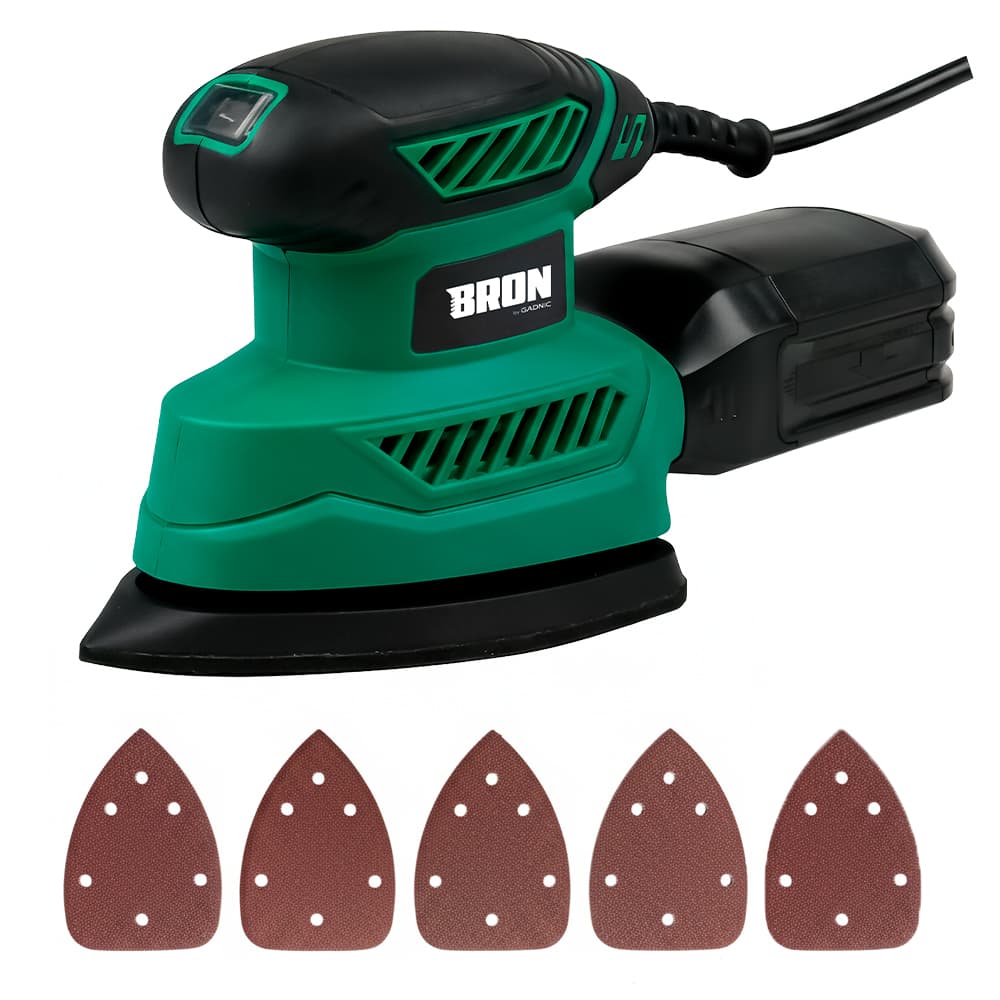 Lijadora Eléctrica Triangular Bron By Gadnic Motor 130W Velocidad 13000 rpm