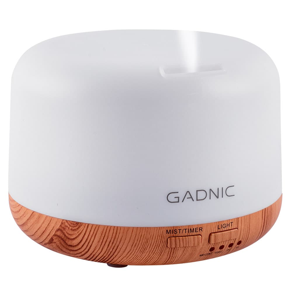 Difusor Aromaterapia Ultrasónico Gadnic Bamboo 300ml 7 Luces LED Temporizador Apagado Automático