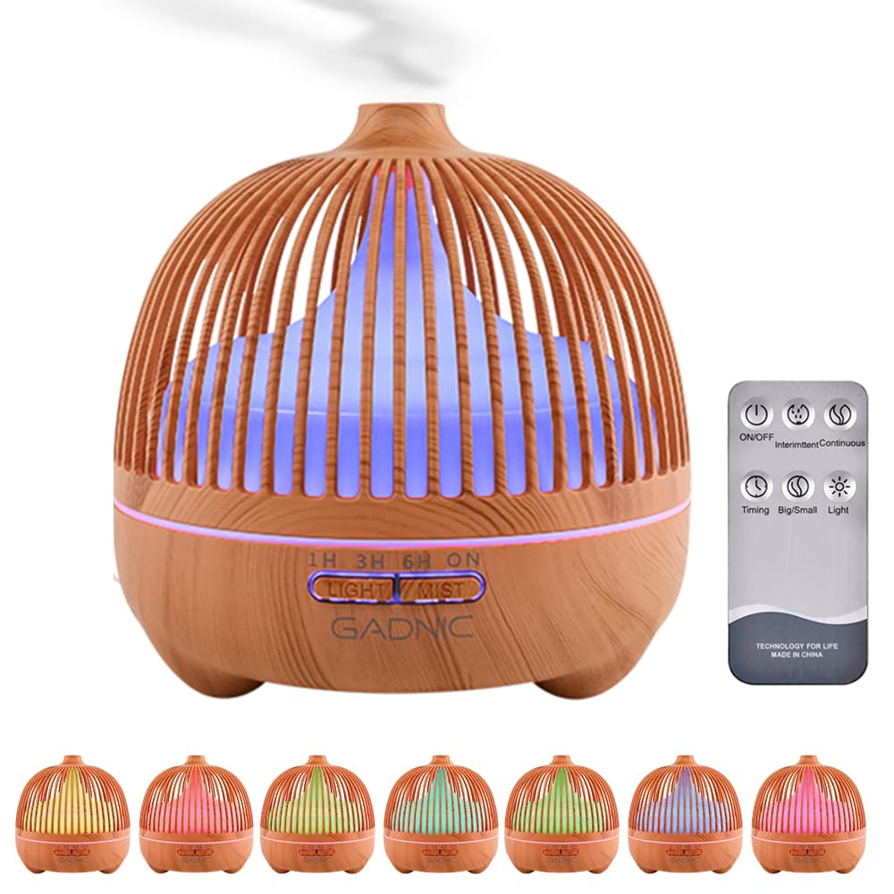 Humidificador Aromático Gadnic Aromaterapia Tipo Madera 500ml Outlet