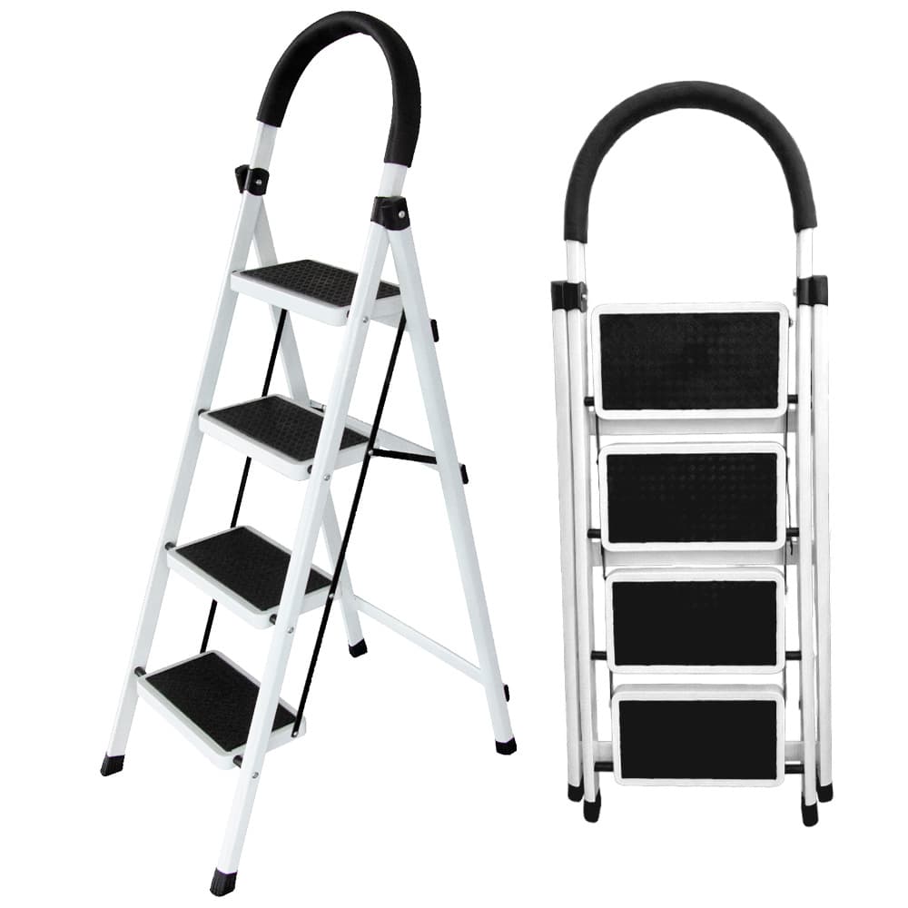 Escalera De Aluminio Bron By Gadnic Plegable Con 4 Escalones Antideslizantes