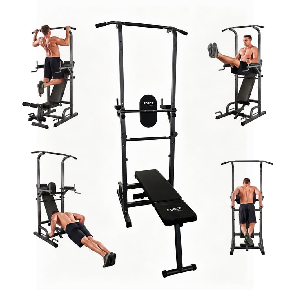 Estación Fitness Multifuncional Force By Gadnic 150kg Multigimnasio Dominadas Fondos