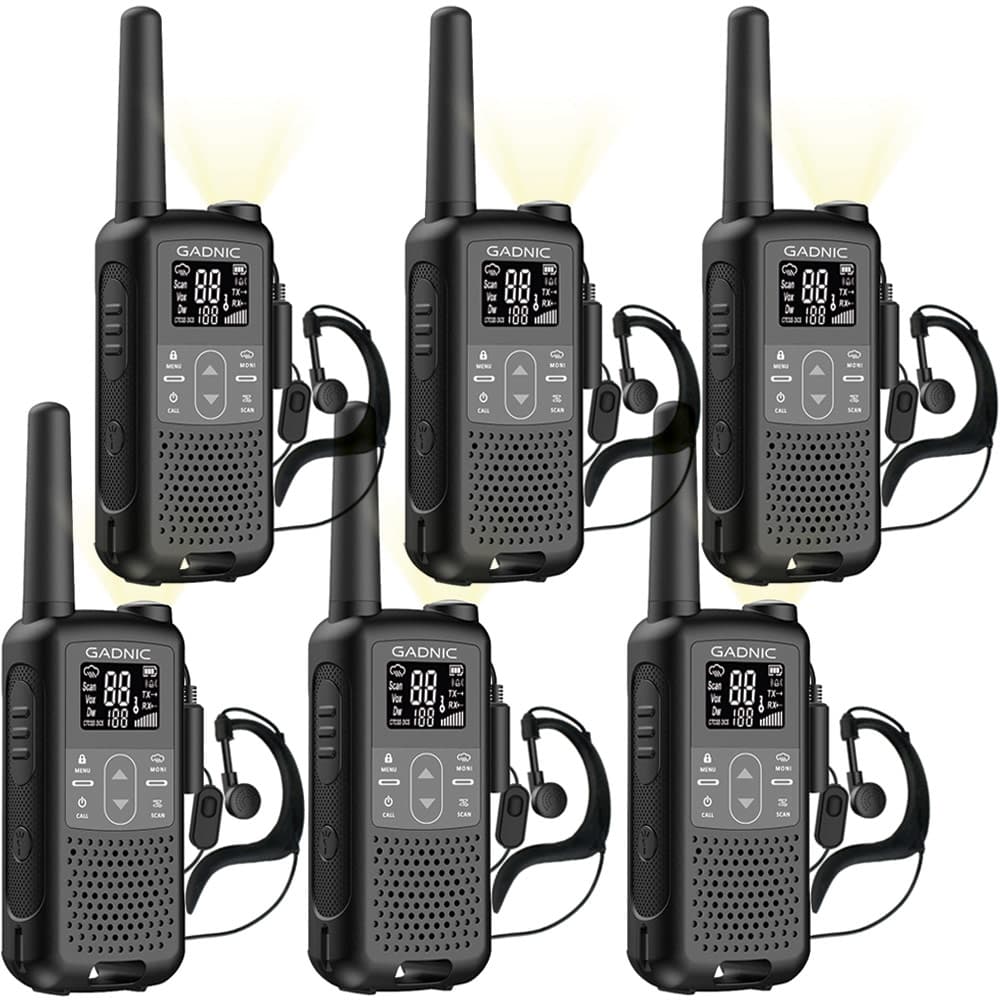 Kit 6 Mini Walkie Talkie Gadnic WK5200 Bidireccional de Largo Alcance