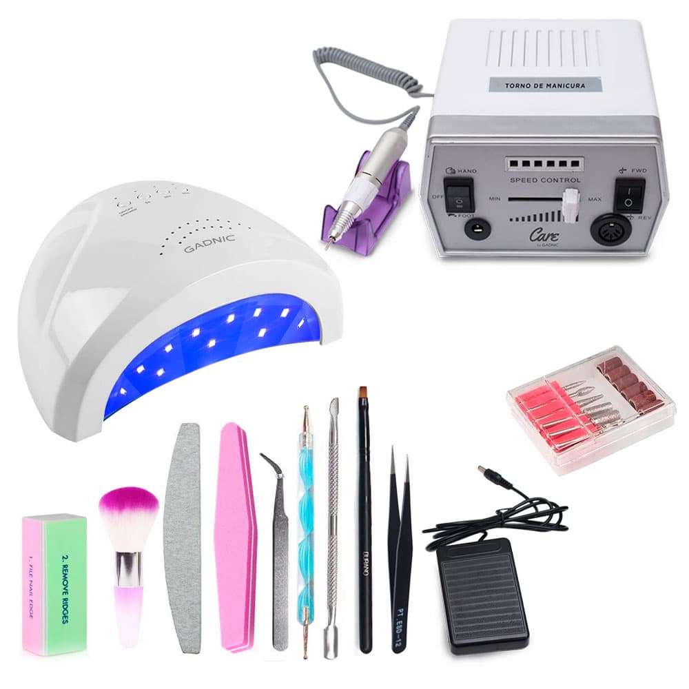 Kit Lámpara LED UV 48W LEDSUN Torno para Uñas Eléctrico