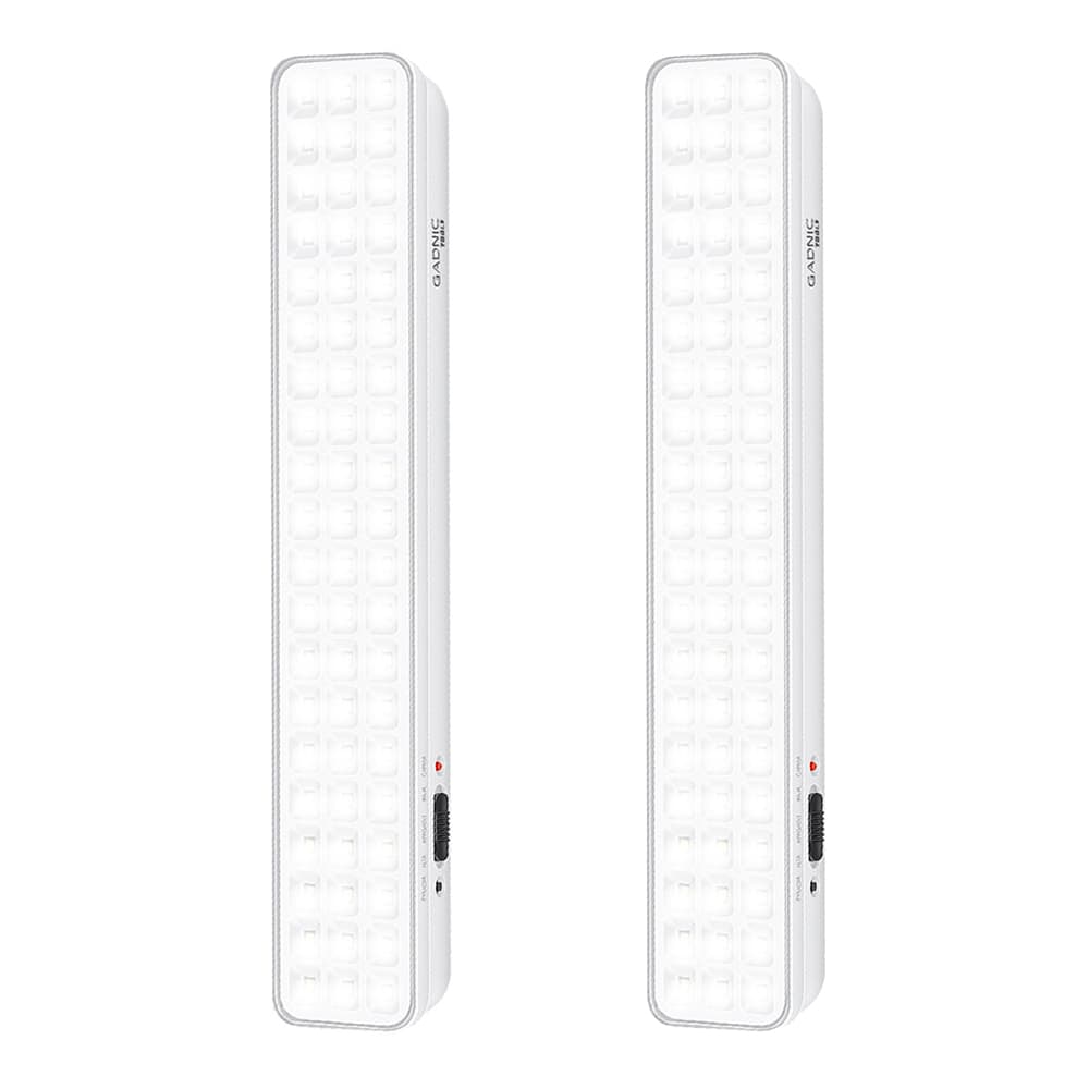 Kit x2 Luces De Emergencia Gadnic LED Recargable Automática 60 LEDs Seguridad