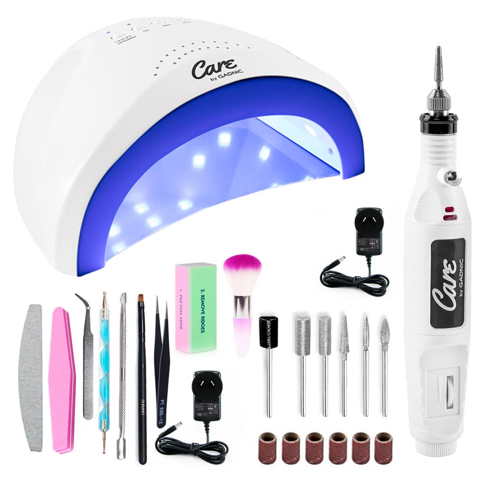 Kit Para Uñas Gadnic Torno T102 Cabina UV Ledsun 22w Uso Profesional