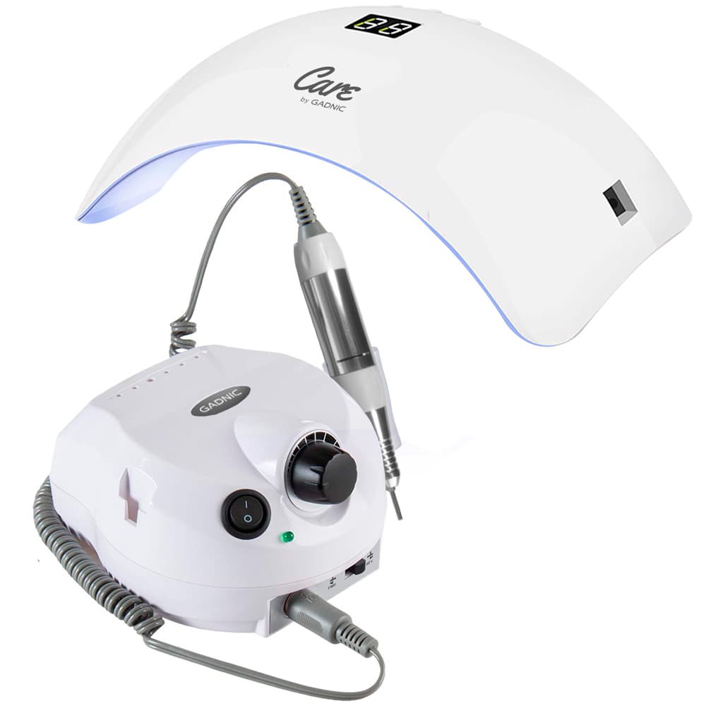 Kit Para Uñas Gadnic Torno T202 Cabina UV LED 48W Profesional