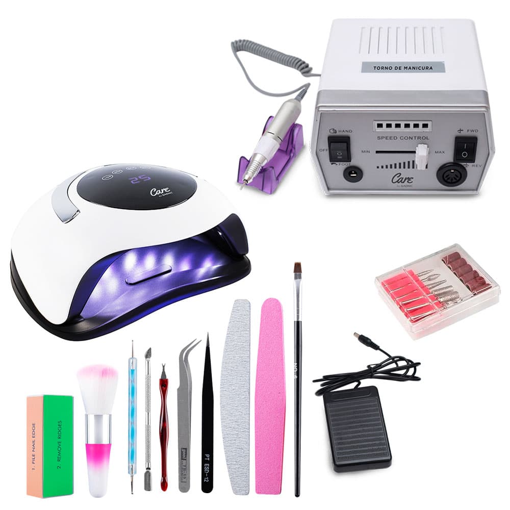 Kit Lámpara LED UV 120W BQ5 PRO Torno para Uñas Eléctrico