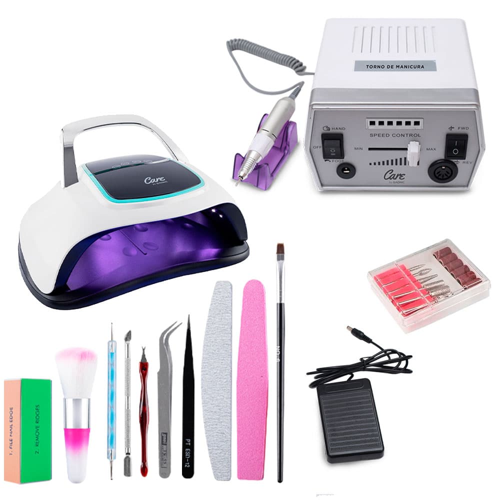 Kit Lámpara LED UV 108W BQ6 PRO Torno para Uñas Eléctrico