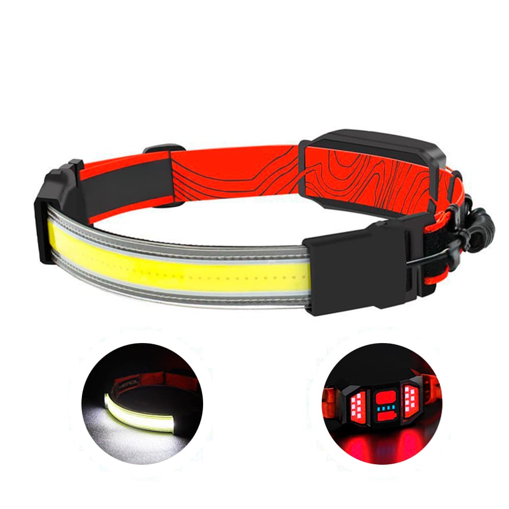 Linterna De Cabeza Gadnic Recargable LED COB 240 Lumenes Vincha Ajustable USB Autonomia Hasta 5 Horas
