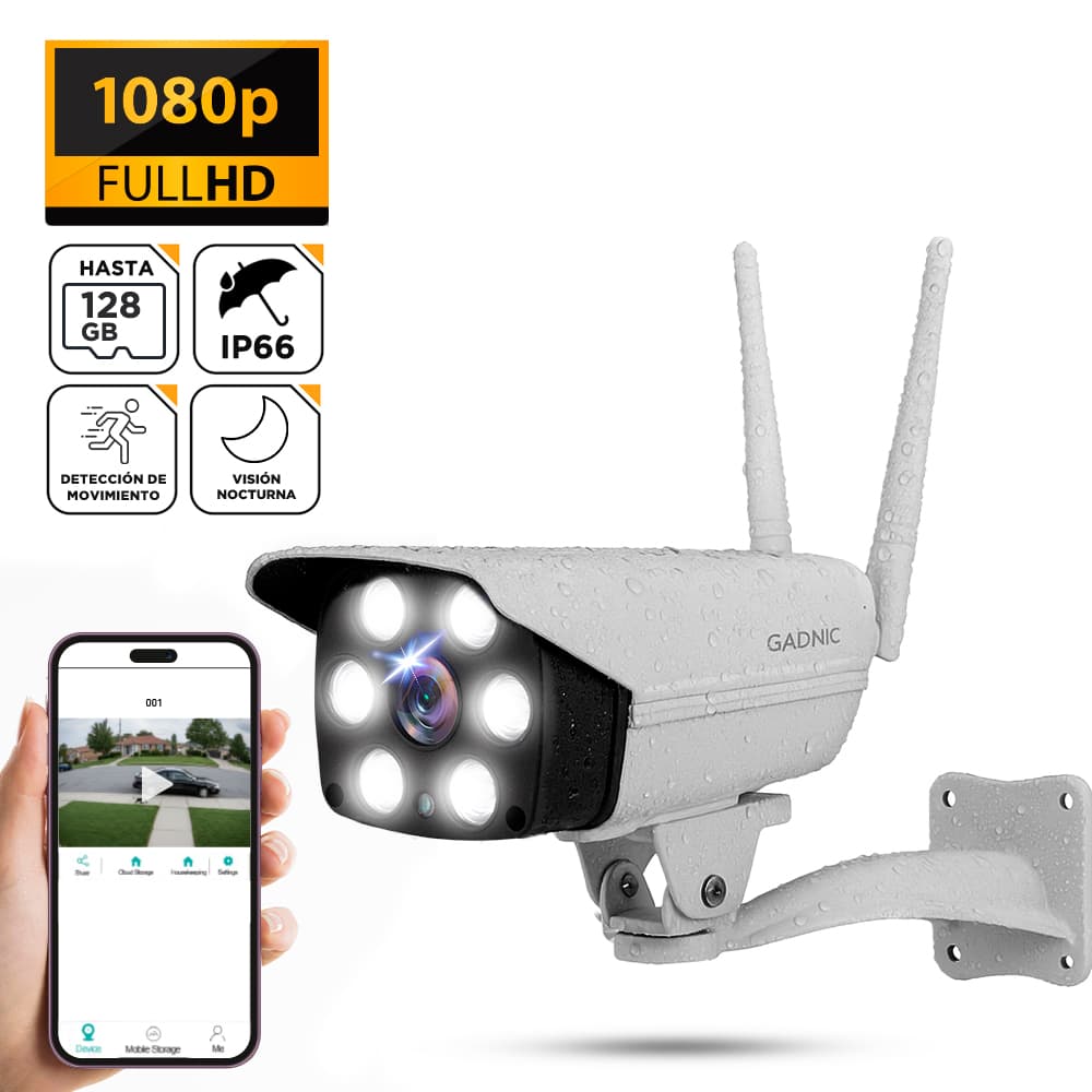 Camara De Seguridad Gadnic CM200W IP WIFI Exteriores HD 1080P Usado