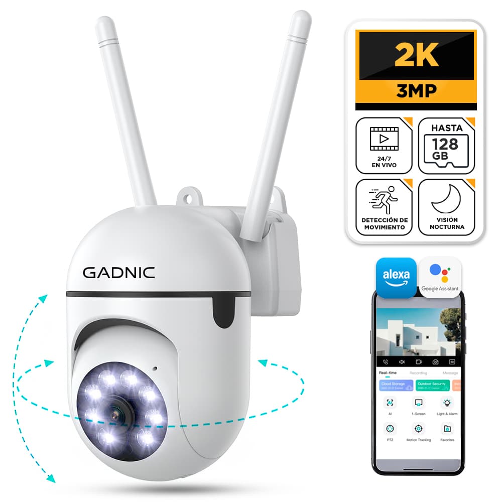 Cámara de seguridad Gadnic SX19 WiFi interior HD Con App y Visión Nocturna Outlet