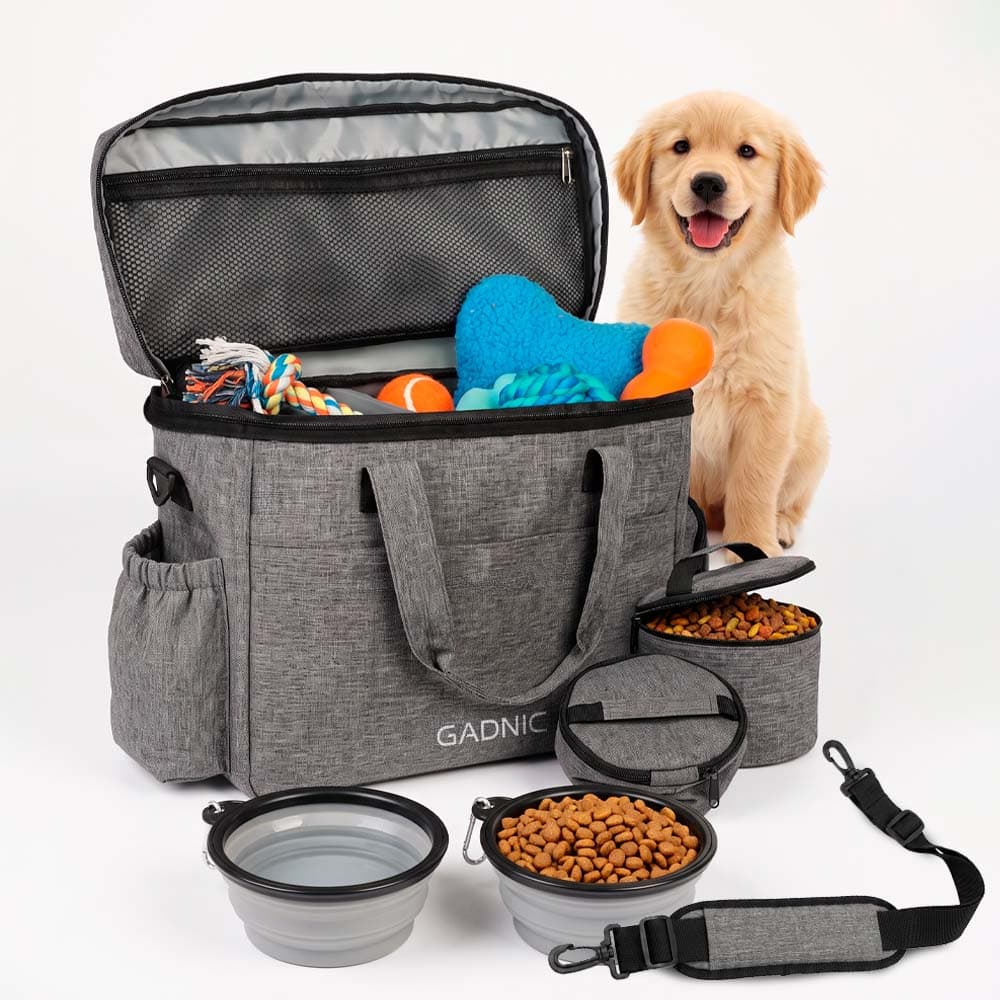 Bolso de Viaje Para Mascotas Gadnic con Bowls y Contenedores 17L Resistente