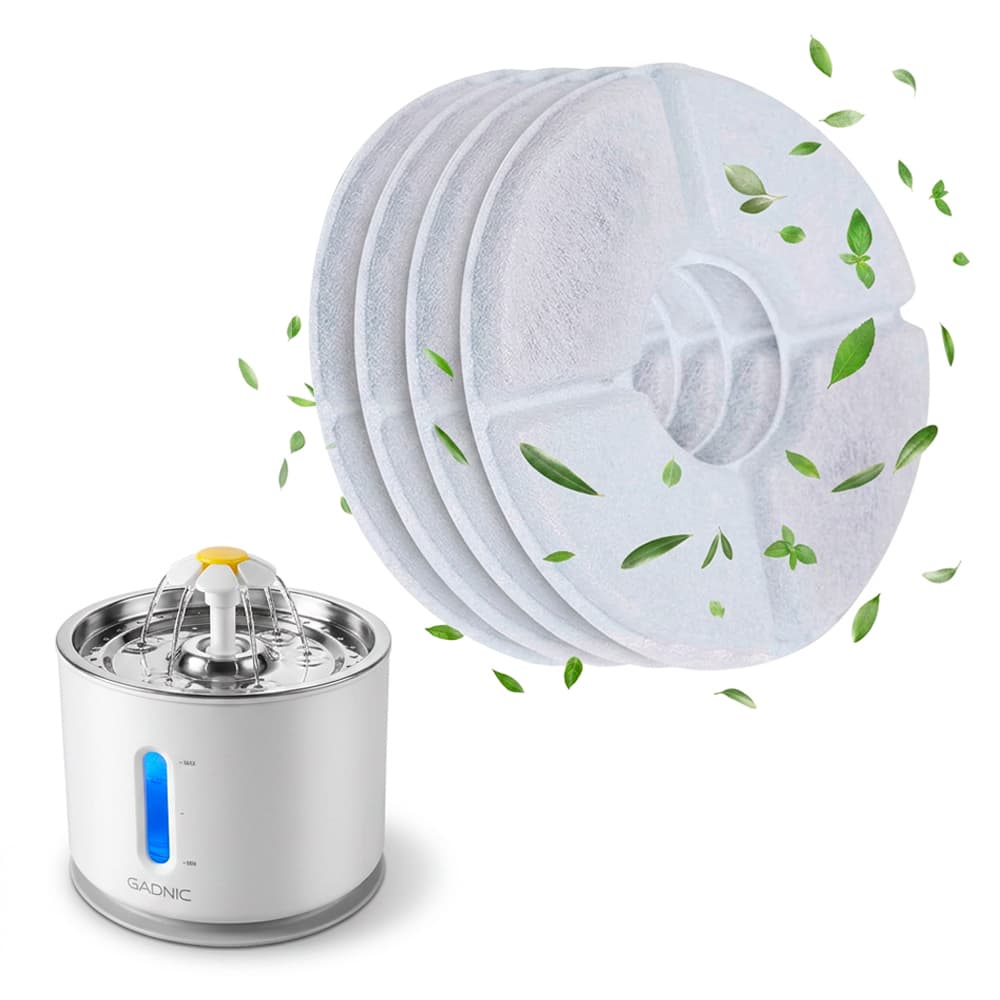 Repuesto Filtro Gadnic Compatible con PETBEB01 PETBEB02 Fuente Flower Bebedero Gatos x4
