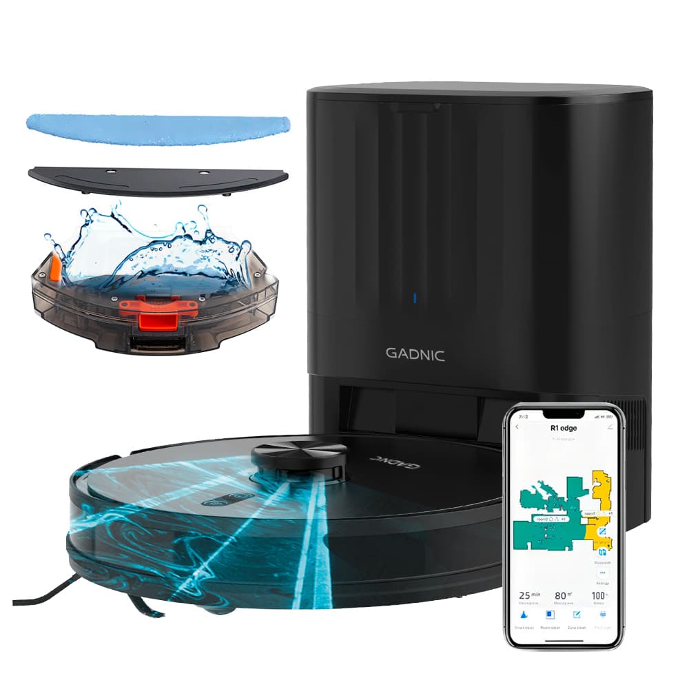 Aspiradora Trapeadora Robot Gadnic AC800 Con Base Carga Mapeo Inteligente