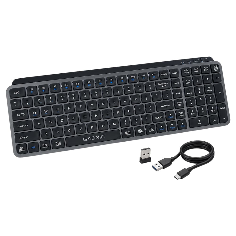 Teclado Inalámbrico Gadnic BT Dual Mode USB Recargable 24G