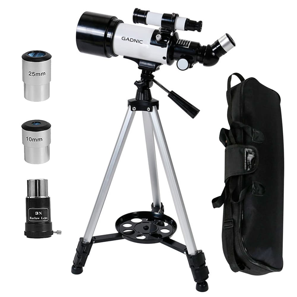Telescopio Reflector Gadnic Binoculares 400x70 mm Alta Calidad Lente Barlow 3x